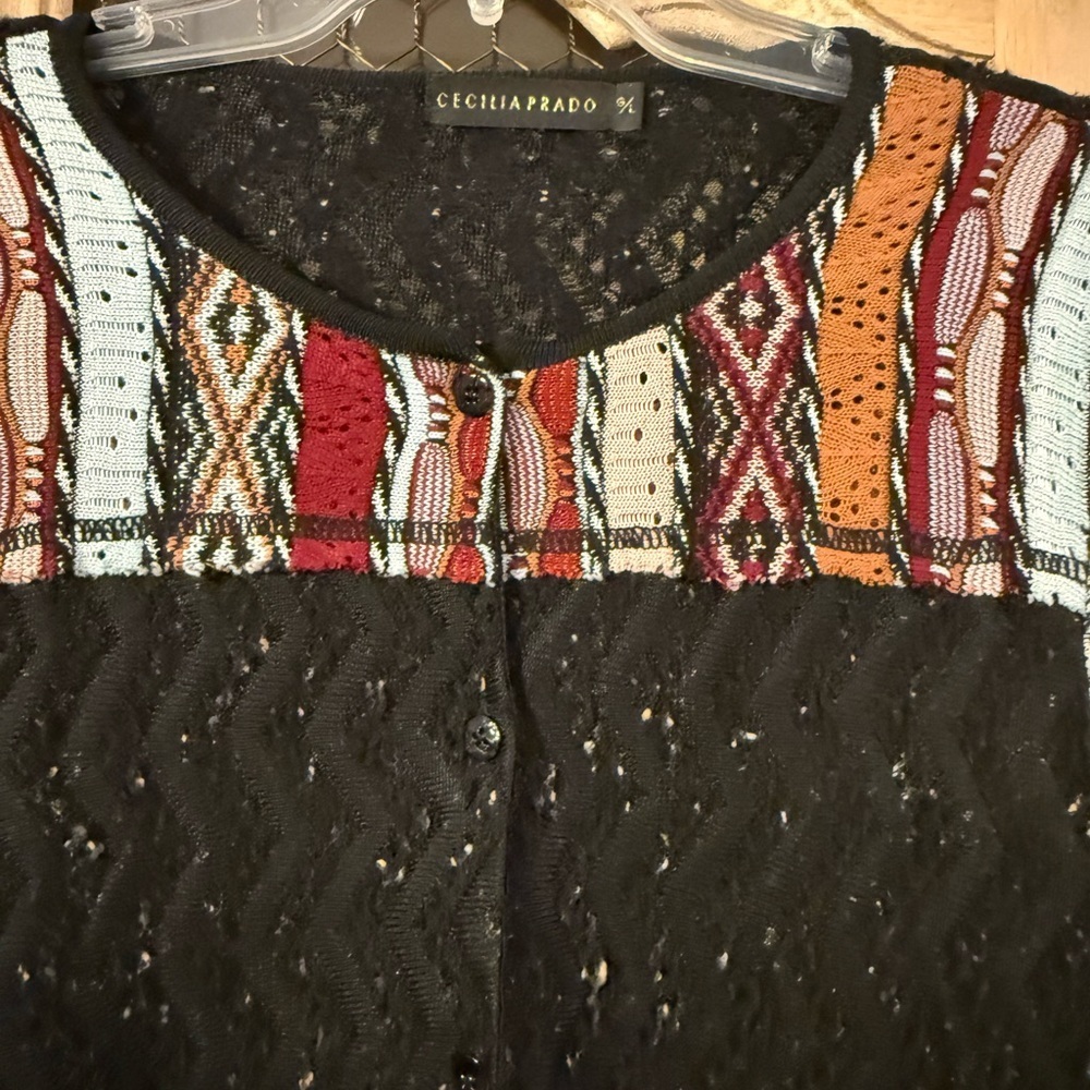 Cecilia Prado Chic Bohemian Patchwork Cardigan - Picture 3 of 9